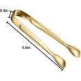 thumbnail image 2 of 10 Pack Small Ice Tongs Sugar Tongs, Stainless Steel Mini Serving Appetizers Tongs For Party Coffee Tea Wine Bar Kitchen (golden), 2 of 5