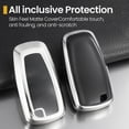 thumbnail image 2 of Key Fob Cover Compatible with Ford Fusion Bronco F-150 F-250 F-350 F-450 F-550 Ranger Figo Keychain Case Holder Protector,Silver-Purple, 2 of 8