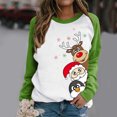 thumbnail image 2 of Hauts de Noël pour Femmes Manches Longues Mode Décontractée Imprimée Chandails en Molleton pour Dames, 2 of 7