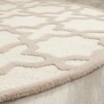 thumbnail image 3 of SAFAVIEH Cambridge Liz Geometric Wool Area Rug, Ivory/Beige, 6' x 6' Round, 3 of 5