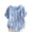 Light Blue, variant on Cmfcve Summer Oversize Tops for Women Short Sleeve Round Neck Blouse Daisy Printed Button Tee Shirt Cotton Linen Loose Fit Summer Shirt