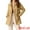 Khaki, variant on Women's Double Breasted Long Sleeves Button Down Winter Peacoat L Black