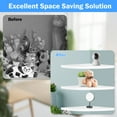 thumbnail image 5 of 8 Inch White Corner Floating Shelf Set of 3,Wall 90 Degree Corner Storage Shelf for Kitchen Room/Living Room/Bathroom, 5 of 9