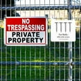 thumbnail image 6 of 3-Pack Private Property No Trespassing Sign, 24 Hour Video Surveillance Signs Outdoor with Zipties, Weatherproof UV Printed 40 Mil Rust Free Aluminum 10 x 7 in, Security Camera Sign for Home Business, 6 of 7