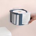 thumbnail image 2 of 1pc Punch-Free Toilet Paper Holder Box, Wall-Mounted Storage Toilet Roll Paper Storage Rack, Thickened And Enlarged Hollow Bathroom Storage Box, 2 of 4