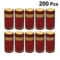 thumbnail image 3 of 200 Pcs Capsules Thermorétractables pour Bouteille de Vin, Film Rétractable Rouge, Accessoires pour Vin Usagés - Style Bouteille à Bouche Droite (Rouge, Doré), 3 of 8
