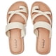 thumbnail image 1 of Sandalias planas Luoika para mujer, anchas, color beige, 1 of 9