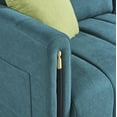thumbnail image 5 of LaMuseCybèle 76.3 inch Sofa Couch, Fabric Loveseats Couch with 2 Side Pockets, Deep Seat Sofa for Living Room, Bedroom, Apartment, Movable Back (Green), 5 of 6
