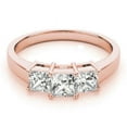 thumbnail image 3 of JewelMore 1 Carat and 2 Carat 3 stones Princess Lab Grown Diamond Engagement Ring for Women | 14K Gold | F-G Color, VS-SI Clarity | Beautiful Set | 30 Day Free Return, 3 of 14