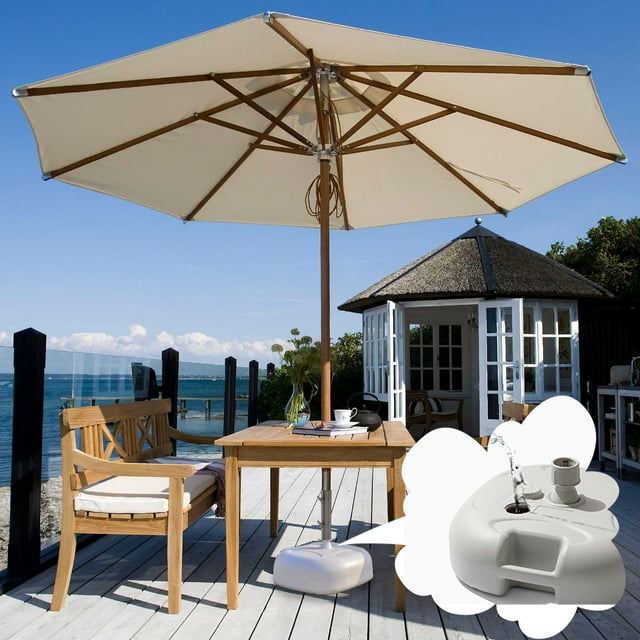 Dvkptbk Fixed Base Portable Water Filled Sunshade Umbrella Base Can Inject 20L with Water Suitable for Fixing and Supporting Sunshade Umbrellas with Strong Support and Stability Home Decor