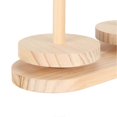 thumbnail image 3 of Porte-fil en bois rotatif, grande capacité, portable, support pour double bobine de laine pour le stockage du fil, 3 of 4