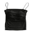 thumbnail image 2 of Workout Tank Tops for Women Women's Solid Color Low-cut With Breast Pad Casual Black Free Size, 2 of 4