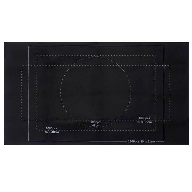 Tapis de Rangement pour Casse-Tête, Accessoire de Rangement pour Jeux, Couverture en Feutre pour Casse-Tête jusqu'à 1500 Pcs avec Sac de Rangement pour Voyage Maison Noir
