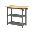 thumbnail image 1 of Designs2Go 3 Tier Butcher Block Kitchen Prep Island with Drawer, Dark Gray, 1 of 1