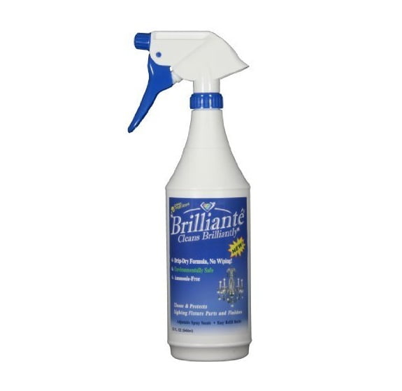 Brilliante Crystal Chandelier Cleaner Manual Sprayer 32oz Environmentally Safe Ammonia Free Drip D, Extend A Finish Chandelier Cleaner Sds