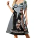 thumbnail image 2 of Vestido de manga corta con cuello en G para mujer, vestido de verano para ocasiones especiales, ropa coreana para mujer., 2 of 7
