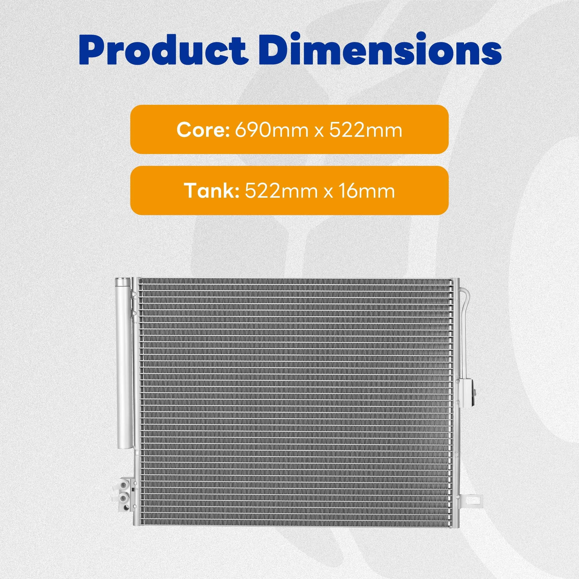 LEDKINGDOMUS A/C AC Condenser Air Conditioning Condenser Compatible with 2010-2021 Jeep Grand Cherokee 2011-2021 Dodge Durango V6 V8 3.6L 5.7L