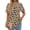 Apricot Floral, variant on V Neck Henley Blouses for Women Dressy Casual Tops Summer Short Sleeve Shirts Fashion Clothes