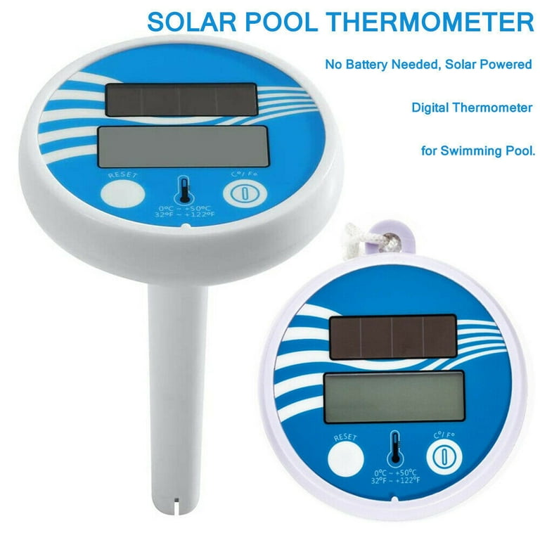 Digital solar-powered pool thermometer