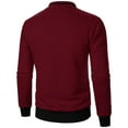 thumbnail image 3 of JIANJIA Mens Coats And Jackets Solid Color Long Sleeve Square Plaid Zipper Cardigan Outerwear Streetwear, 3 of 6