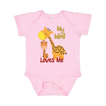 

Inktastic My Mimi Loves Me Giraffe Gift Baby Boy or Baby Girl Bodysuit
