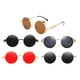thumbnail image 2 of Gafas de sol retro Yinane Steampunk Metal Negro Gris, 2 of 6