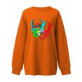 thumbnail image 1 of Sudadera gruesa de cuello redondo con estampado de cabeza de calavera divertida de Halloween a la moda para mujer Top de manga larga Fridja  fjkfkj5997, 1 of 6