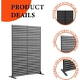 thumbnail image 3 of YUSAZENS Galvanized Steel Outdoor Privacy Screen, Weather Resistant for Patio Backyard Privacy Protection Black, 3 of 7