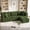 Deep Green, variant on IDEALSOUL 108” Sectional Couch, L-Shaped Cloud Sofa, Modern Boneless Couch with Deep Seat, Upholstered Sofas Couches for Living Room, Bedroom, No Assembly Required, Green