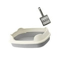 thumbnail image 2 of BELOVING Cat Litter Box Cat Litter Basin Anti Splashing Portable Cat Bedpan Low Entry Gray, 2 of 9