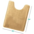 thumbnail image 2 of Nestl Contour Absorbent Memory Foam Bath Mat Bathroom Rug, Gold, 24"x20", 2 of 7
