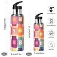 thumbnail image 2 of Yayeee 20oz Insulated Water Bottle Double Wall Stainless Steel with Flip Straw Lid, Colorful Jars, 2 of 7