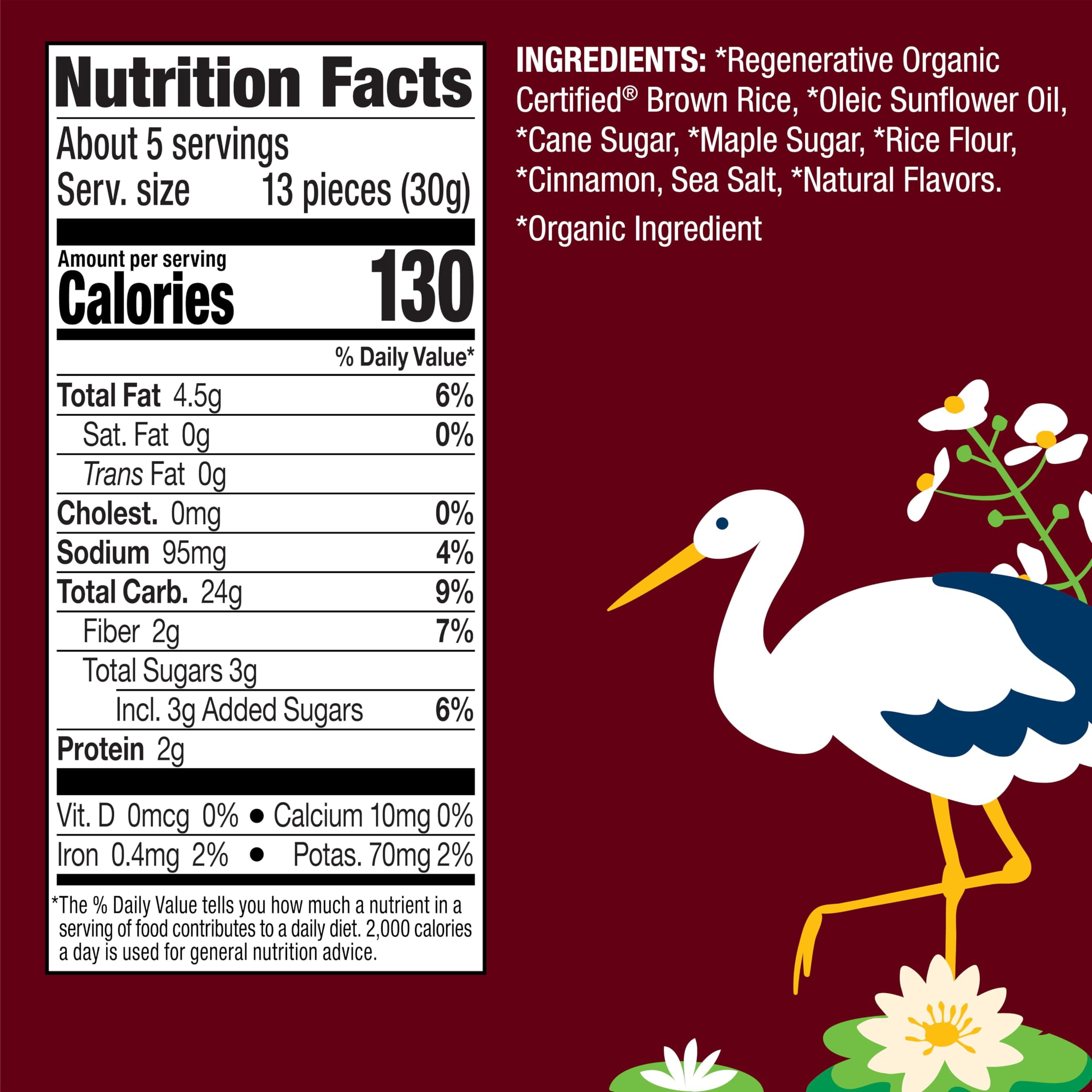 (Pack Of 6) Lundberg Rice Cakes Mini Apple Organic 5 Oz