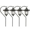 Malibu 4-Piece Solar Accent Carriage Lights With Graphite Finish