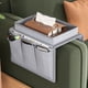thumbnail image 1 of Bolsa organizadora multifuncional | Bolsa para colgar en el reposabrazos del sofá, dormitorio, mesita de noche, asiento del coche, con múltiples bolsillos | Poliéster gris y beige, 1 of 6