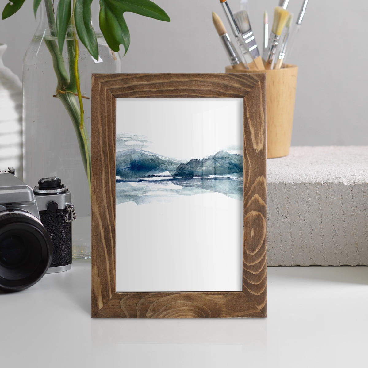 Stark Horizon II - Framed Print w/glass - Walnut