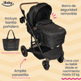 thumbnail image 3 of Carriola Bambineto Porta Bebé Autoasiento y pañalero Ivanka Eco negro, 3 of 9