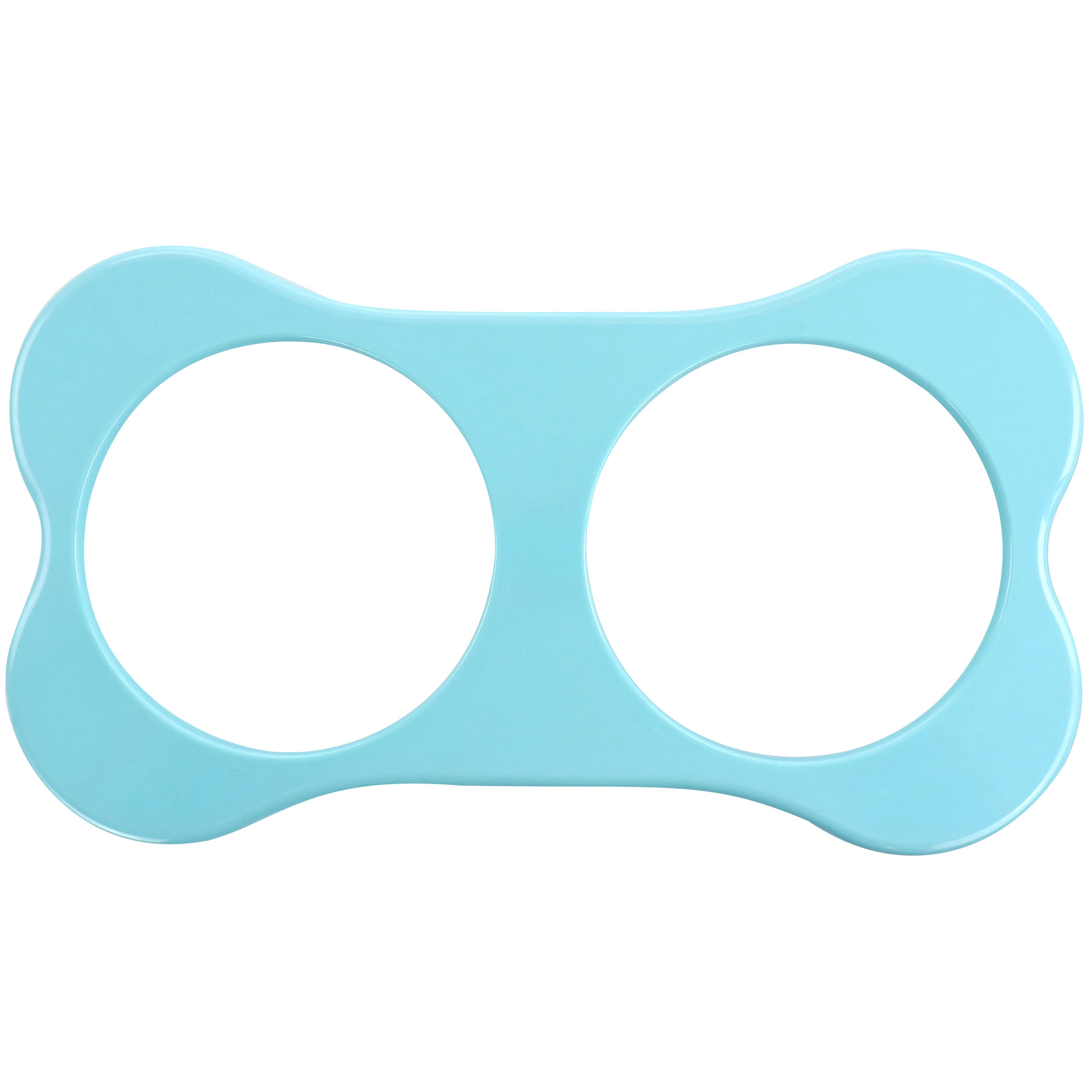 Gibson Home Bow Wow Meow 3 Piece Elevated Pet Bowl Dinner Set in Teal