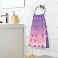 thumbnail image 3 of Yayeee 2 Pack Hand Towels for Bathroom 100% Cotton 16" x 28" Soft Absorbent Kitchen Towel, Gradient Love, 3 of 7