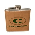 thumbnail image 1 of KuzmarK 6 oz. Leather Flask Set in Black Presentation Box -  Colorado Colorado, 1 of 2