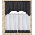 thumbnail image 1 of Cortina de cocina con volantes Bermuda, negro / blanco RT Designers Collection KCB02506, 1 of 1