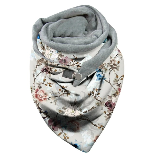WEAIXIMIUNG Gants de Football pour Jeunes Femmes Foulard Imprimée Mode -Usage Châle Foulard
