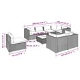 thumbnail image 4 of vidaXL 9 Piece Garden Lounge Set with Cushions Poly Rattan Brown, 4 of 5