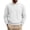 White, variant on UDAUDU Mens Casual Cotton Polo Sweatshirts Comfortable Long Sleeve Color Block Button Collared Fall Winter Fleece Pullover Shirts Deep Red 5XL