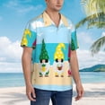 thumbnail image 3 of Balery Gnomes On The Beach Camisas hawaianas de manga corta para hombre, camisas playeras de corte holgado, camisas de vacaciones con botones,X-Large, 3 of 7