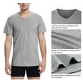 thumbnail image 5 of Indefini Men's Micro Modal Undershirts V-Neck Soft Comfy Slim Fit Tees Short Sleeve Men T-Shirts in 3 Packs, 5 of 6