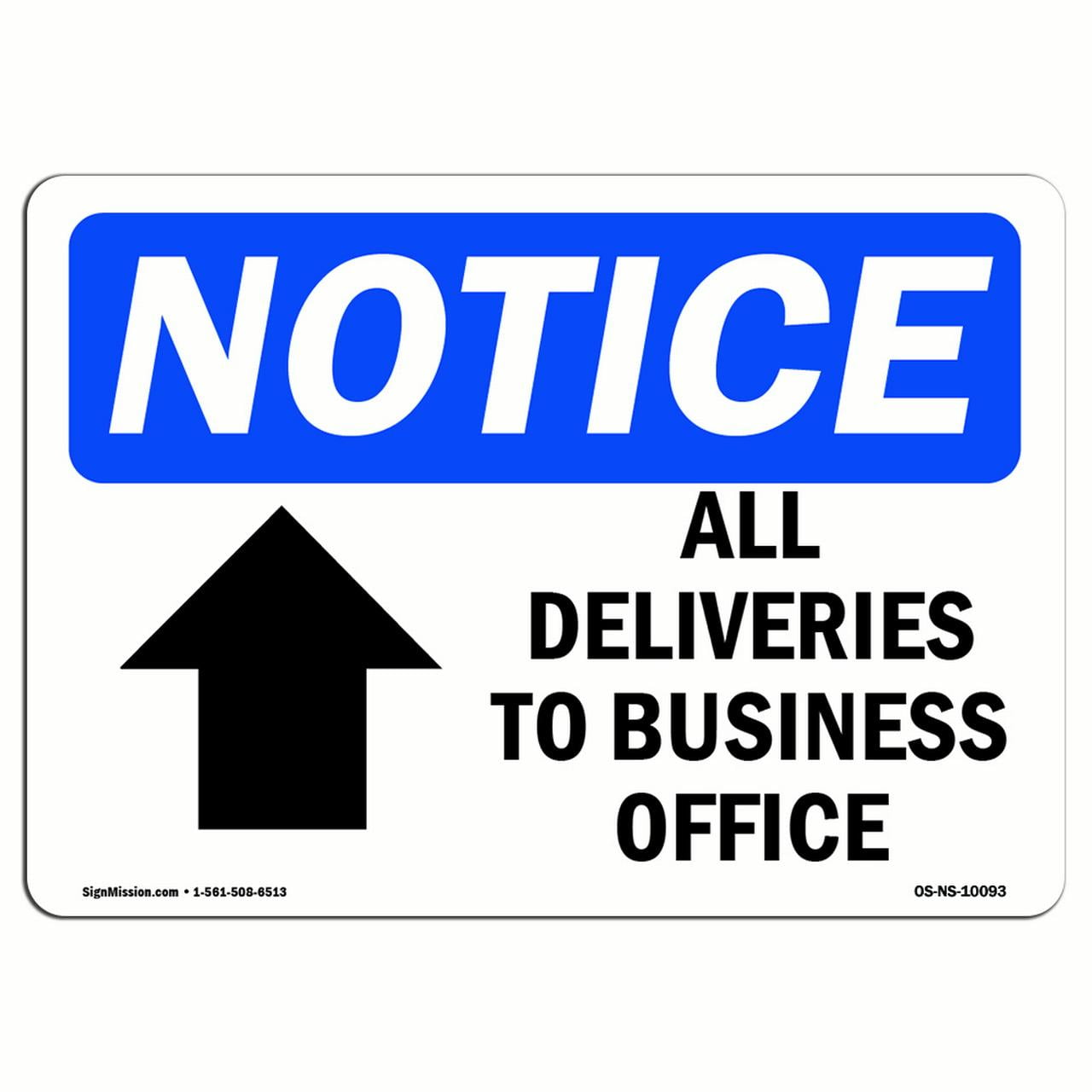 Shipping notice. Signs and Notices.