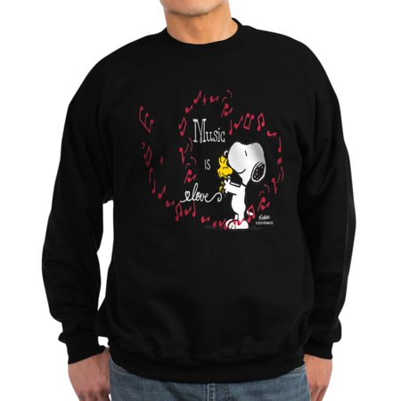 Classic Crewneck Sweatshirt - CafePress - Snoopy - Music Is Love - Classic Crew Neck Sweatshirt