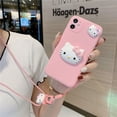 thumbnail image 1 of Funda de teléfono móvil con cuerda suave rosa de dibujos animados 3D de Hello kitty para Oppo A54 A94 Realme V15 C15 C20 Reno5 F17 pro A73, 1 of 3
