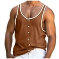 thumbnail image 3 of Afdoent Mens Casual Tank Tops Summer Men's Solid Color Beach Tank Top With False Buttons Streetwear, 3 of 5